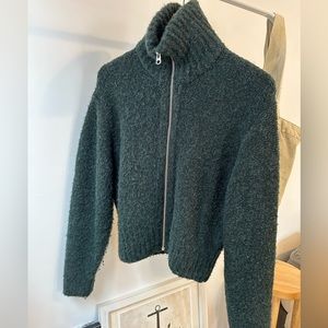 aritzia wilfred Free wool and alpaca blend zip up